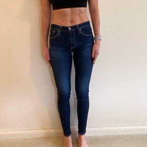 AG the Farrah High rise skinny Jean dark wash EUC